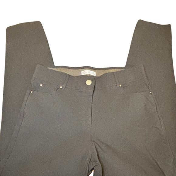 89th + Madison Women’s Black Stretch Dress Pants Size 10 Straight Leg - Picture 1 of 6